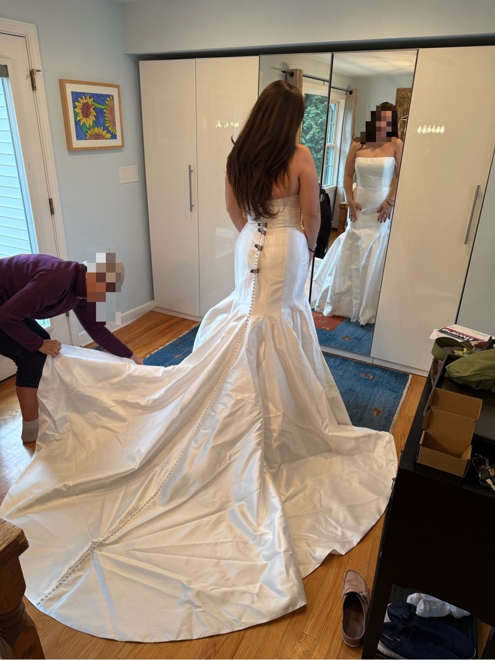 Jenny Yoo Classic White Strapless Wedding Dress (Lucia Wedding Dress) - Picture 8 of 11